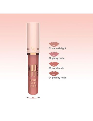 Golden Rose Natural Shine Lipgloss Rouge L Vres Peachy Nude