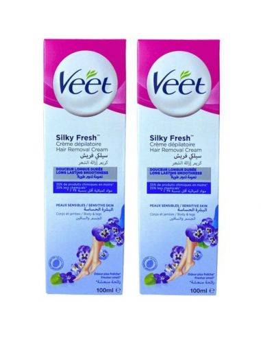 veet-pack-de-2-creme-depilatoire-silk-&-fresh-sensitive-2x100ml-image-1