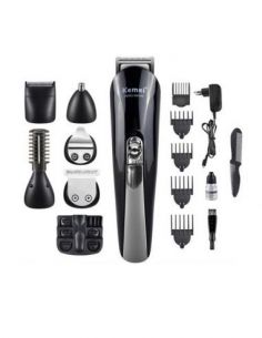 kemei-tondeuse-professionnelle-rechargeable-11en1-km-600-noir-image-1