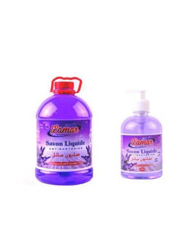 lamar-hygiene-pack-savon-liquide-antibacterien-lavande-3l+-500-ml-image-1