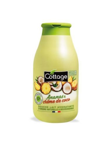 cottage-gel-douche-lait-hydratant-97%-d’ingredients-d’origine-naturelle-ananas-&-coco-250-ml-image-1