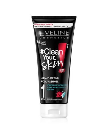 eveline-clean-your-skin-gel-nettoyant-visage-ultra-purifiant-200ml-image-1