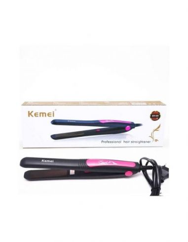 kemei-plaque-cheveux-lissante-ceramique-professionnel-220°c-rose-image-1